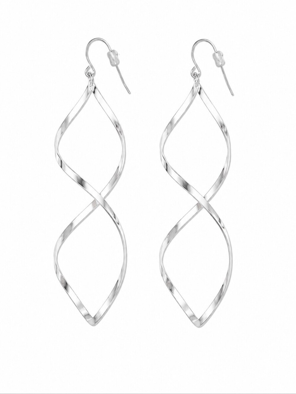 3/$30 Jumbo Twisted Metal Dangle Hook Orbit Earrings